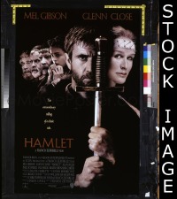 #171 HAMLET 2-sided 1sh '90 Mel Gibson, Close 