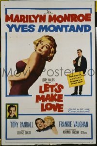 #1668 LET'S MAKE LOVE 1sh '60 Marilyn Monroe 