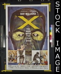 #8532 X THE MAN WITH THE X-RAY EYES 1sh '63