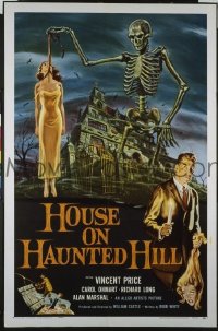 100 HOUSE ON HAUNTED HILL ('59) 1sheet