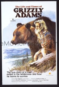 #1672 LIFE & TIMES OF GRIZZLY ADAMS 1sh '74 