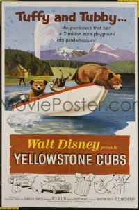 #510 YELLOWSTONE CUBS 1sh '63 Walt Disney 