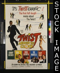 Q782 TWIST AROUND THE CLOCK one-sheet movie poster '62 C. Checker
