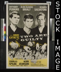 #0031 2 ARE GUILTY 1sh '63 Anthony Perkins 
