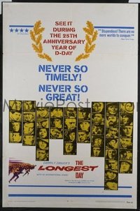 JW 298 LONGEST DAY one-sheet movie poster R69 25th anniversary of D-Day!