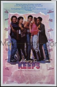 #1706 PLAYING FOR KEEPS 1sh '86 1st Tomei! 
