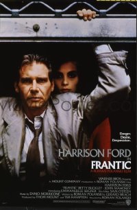 A397 FRANTIC one-sheet movie poster '88 Roman Polanski, Harrison Ford