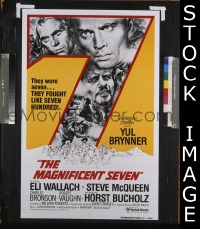 #2543 MAGNIFICENT 7 1sh R80 Brynner, McQueen