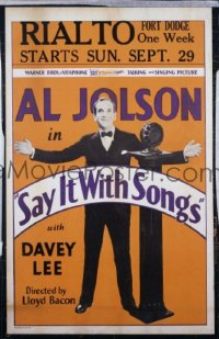 #385 SAY IT WITH SONGS WC '29 Al Jolson 