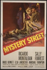 #371 MYSTERY STREET 1sh '50 film noir! 