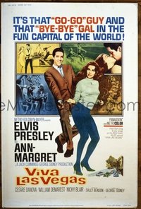 299 VIVA LAS VEGAS 1sh '64 many artwork images of Elvis Presley & sexy Ann-Margret!