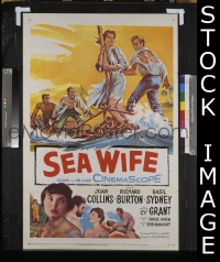 Q531 SEA WIFE one-sheet movie poster '57 Joan Collins, Richard Burton