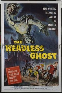 h161 HEADLESS GHOST one-sheet movie poster '59 AIP teen horror!