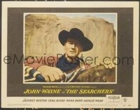 JW 269 SEARCHERS lobby card #4 '56 great John Wayne close up!