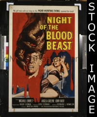 #065 NIGHT OF THE BLOOD BEAST 1sh '58 cool! 
