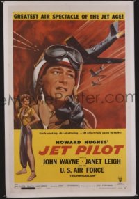 JW 279 JET PILOT int'l style one-sheet movie poster '57 John Wayne, Cold War!