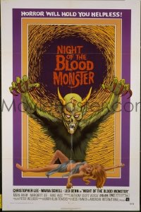 #8067 NIGHT OF THE BLOOD MONSTER 1sh '72 Lee 