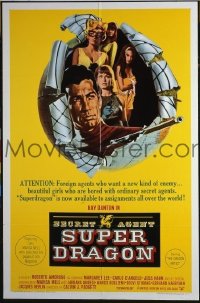 Q534 SECRET AGENT SUPER DRAGON one-sheet movie poster '66 Ray Danton