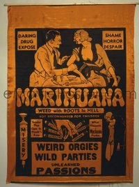 225 MARIHUANA ('35) special promotional silk banner