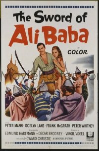 Q687 SWORD OF ALI BABA one-sheet movie poster '65 Peter Mann