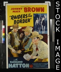 #8185 RAIDERS OF THE BORDER 1sh 44 Mack Brown
