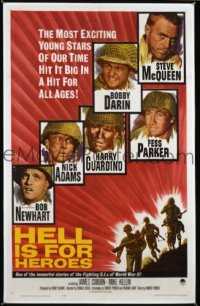 #325 HELL IS FOR HEROES 1sh '62 McQueen 