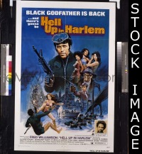 #274 HELL UP IN HARLEM 1sh '74 Williamson 