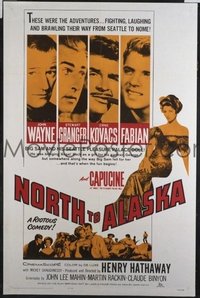 JW 289 NORTH TO ALASKA one-sheet movie poster R64 John Wayne, Capucine, Kovacs