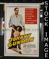#338 JOHNNY GUNMAN 1sh '57 Brooks, Donaldson 