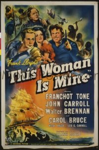 B069 THIS WOMAN IS MINE one-sheet movie poster '41 Franchot Tone