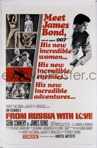 #344 FROM RUSSIA WITH LOVE int'l style 1sh '64 James Bond