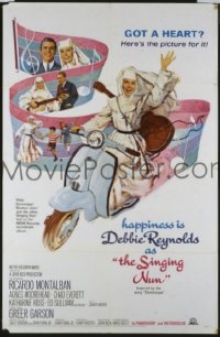 Q579 SINGING NUN one-sheet movie poster '66 Debbie Reynolds