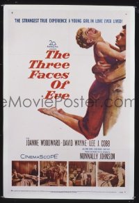 P038 3 FACES OF EVE one-sheet movie poster '57 Joanne Woodward
