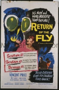 #525 RETURN OF THE FLY 1sh '59 Vincent Price 