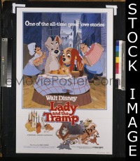 #362 LADY & THE TRAMP 1sh R80 Walt Disney 