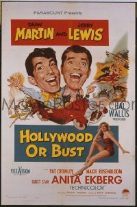 #330 HOLLYWOOD OR BUST 1sh '56 Martin & Lewis 