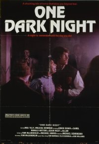 A907 ONE DARK NIGHT one-sheet movie poster '82 Meg Tilly, Melissa Newman