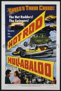 A566 HOT ROD HULLABALOO one-sheet movie poster '66 sports cars, racing!