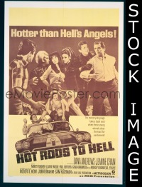 #7847 HOT RODS TO HELL 1sh '67 car racing! 