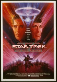 STAR TREK V advance 1sh '89 The Final Frontier, William Shatner & Leonard Nimoy by Bob Peak!