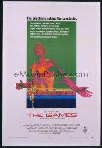 285 GAMES 1sh '70 Michael Crawford, Ryan O'Neal, Michael Winner, cool Olympic sports art!