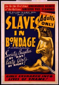 SLAVES IN BONDAGE 1sh R40s wonderful art of an innocent girl tricked into a life of shame!