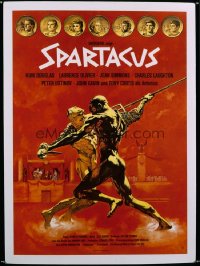 SPARTACUS German R70s classic Stanley Kubrick & Kirk Douglas epic, cool gladiator artwork!