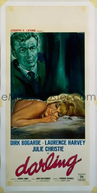 DARLING Italian locandina '65 different art of Julie Christie & Laurence Harvey by Gasparri!