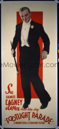 FOOTLIGHT PARADE 27x64 door panel '33 great art of James Cagney in tux
