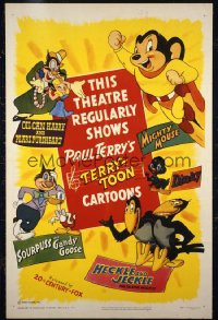 THIS THEATRE REGULARLY SHOWS PAUL TERRY-TOON ('50) 1sheet
