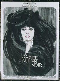 VHP7 422 BRIDE WORE BLACK French movie poster '68 Truffaut, Jeanne Moreau