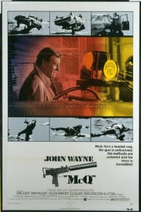 JW 328 MCQ one-sheet movie poster '74 John Wayne, as tough cop, John Sturges