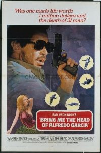 VHP7 529 BRING ME THE HEAD OF ALFREDO GARCIA int'l one-sheet movie poster '74