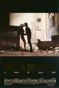 #415 SID & NANCY gold foil one-sheet movie poster '86 Gary Oldman classic!!